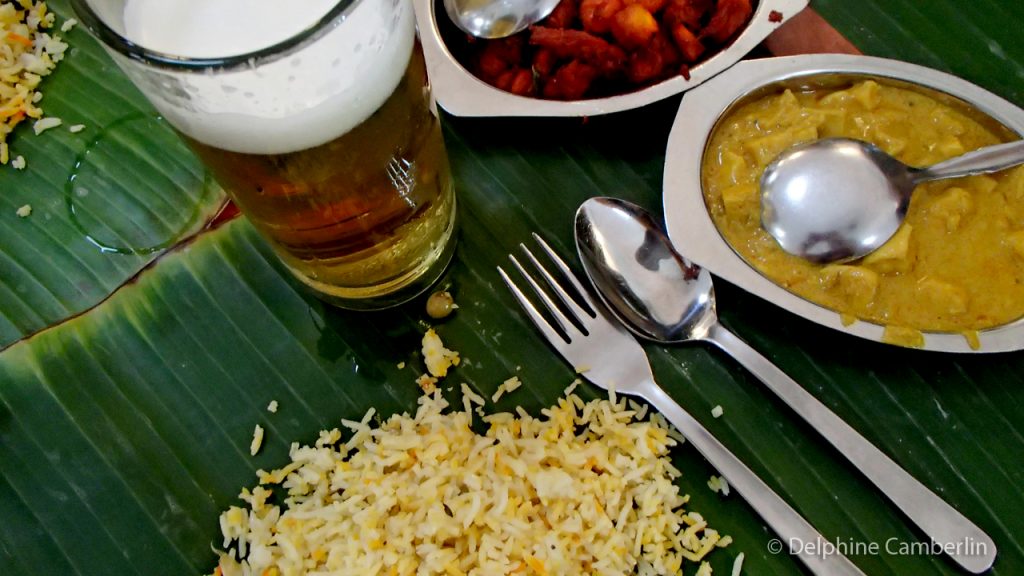 Indian Food with Beer