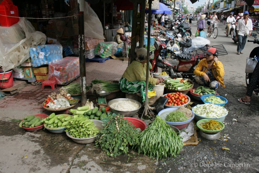 Street Fruit Market Vietnam