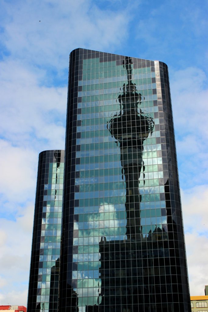 Auckland Tower Reflexion on building