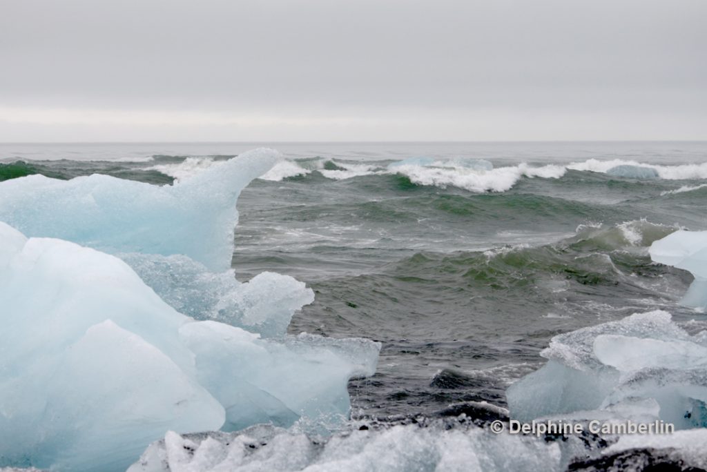 Ice Block on Sea Iceland