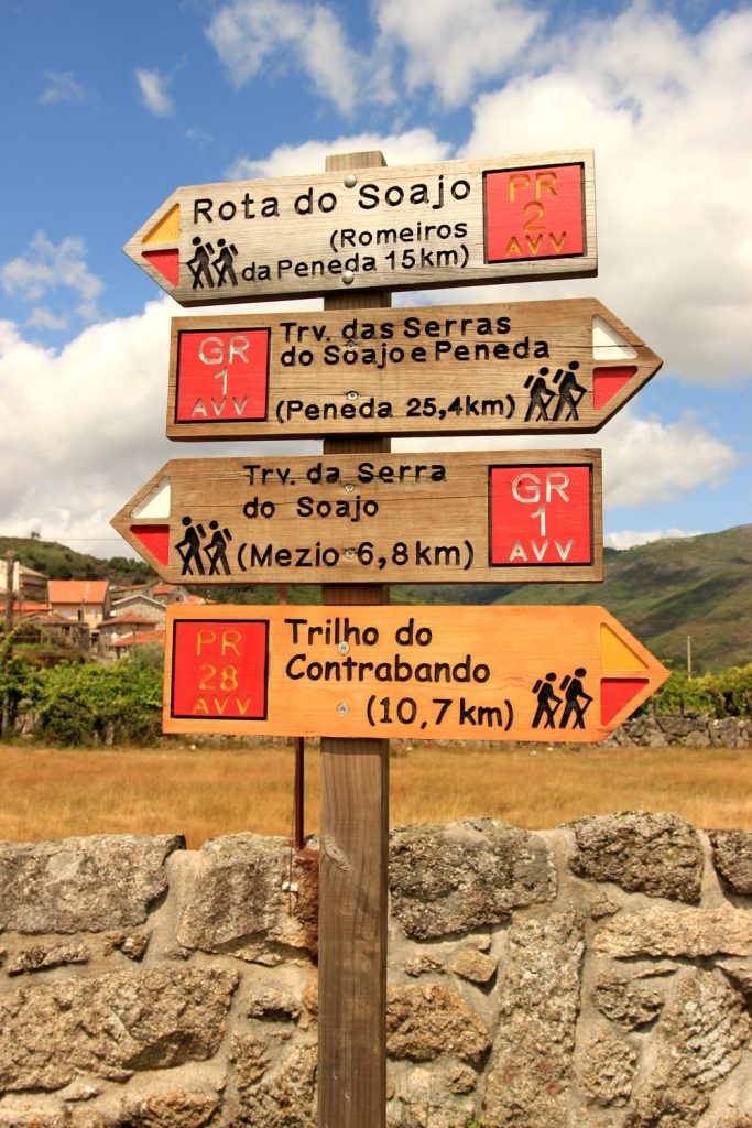 Soajo road signs Portugal